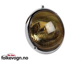Frontlykt Type-1 48-66, Porche 356 55-65, Assym. Gult glass