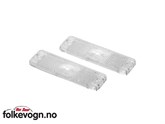 Blinklysglass Golf 75-83, Cab 80-89, Golf 84-89, front, hvit