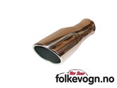 Enderør 102mm polert edelstål 