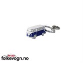 Nøkkelring Type-2 3D buss blå/hvit