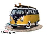 Skilt gul Volkswagen buss