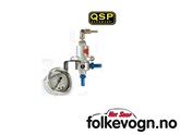 Fueltrykkregulator, justerbar m. manometer